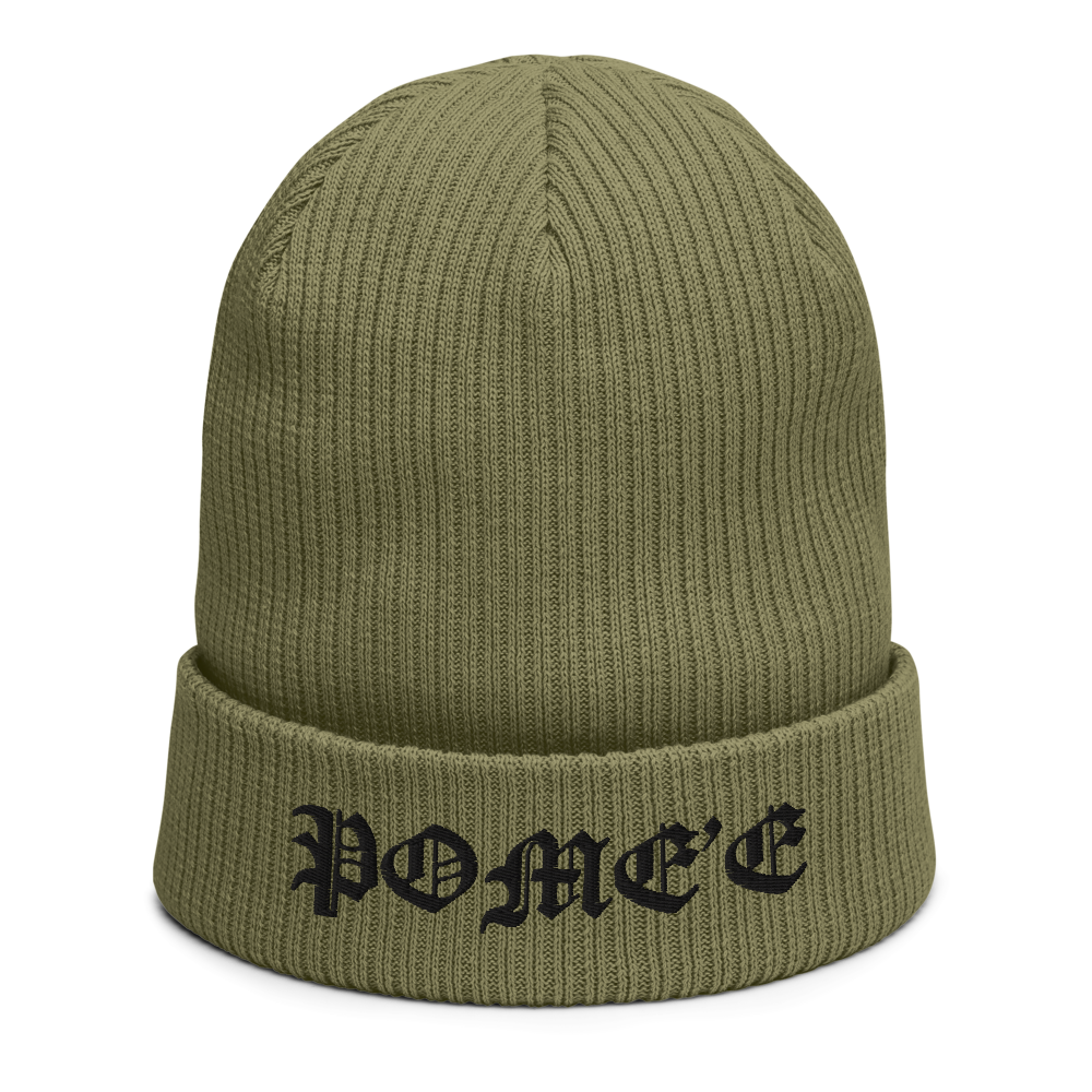 Signature organic olive beanie