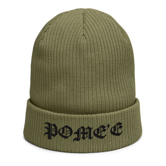 Signature organic olive beanie