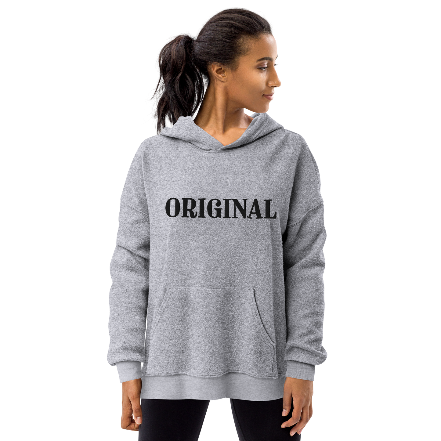 Unisex sueded fleece hoodie