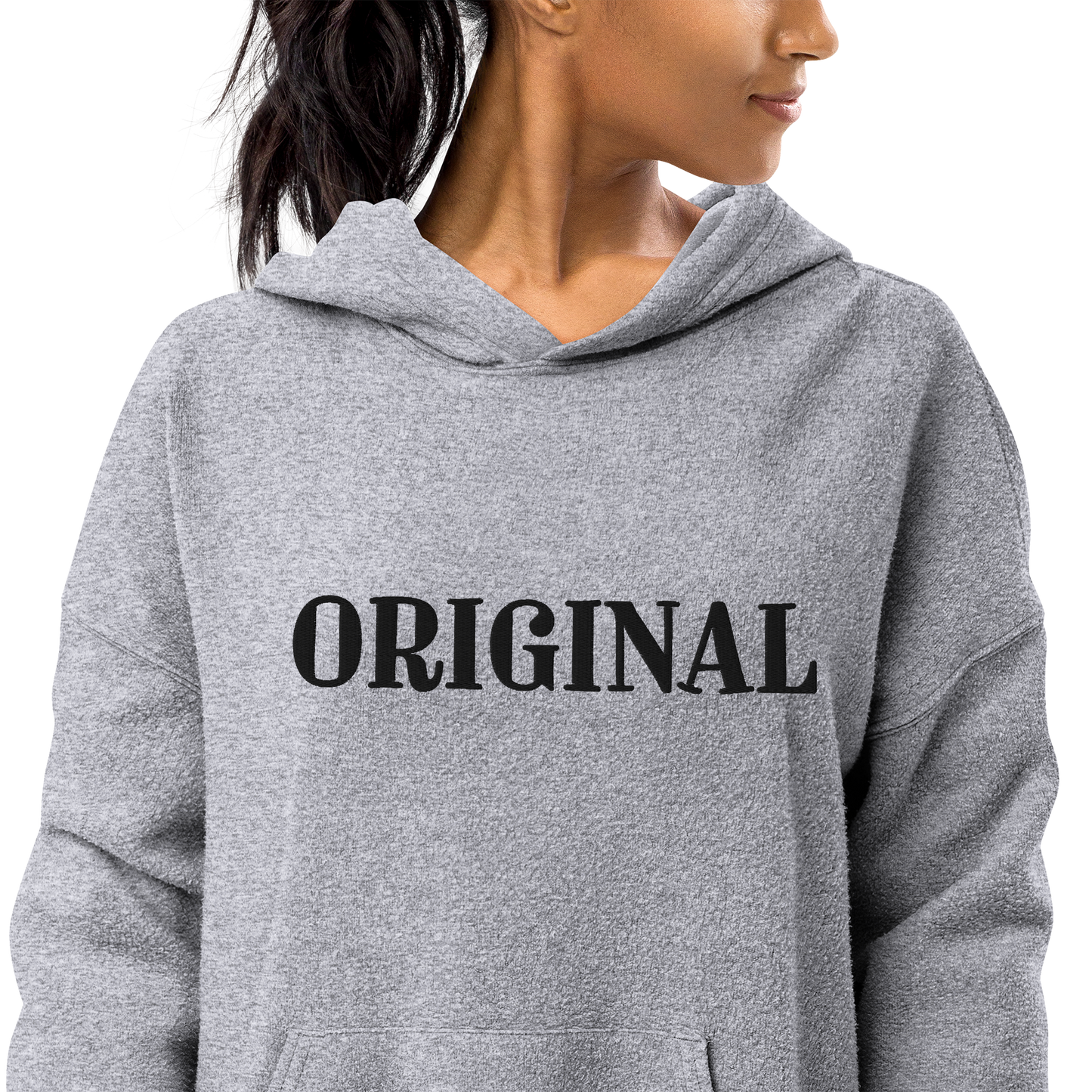 Unisex sueded fleece hoodie