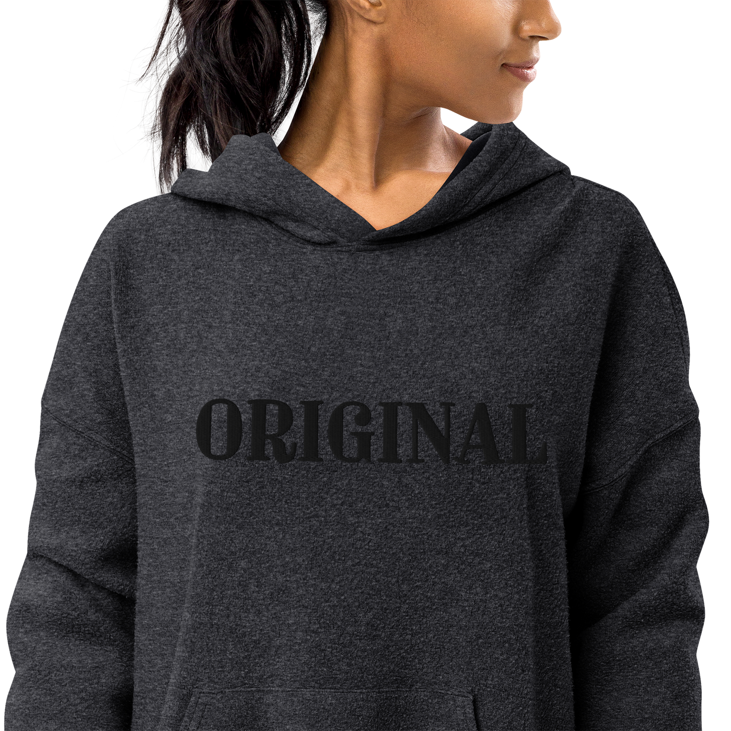 Unisex sueded fleece hoodie