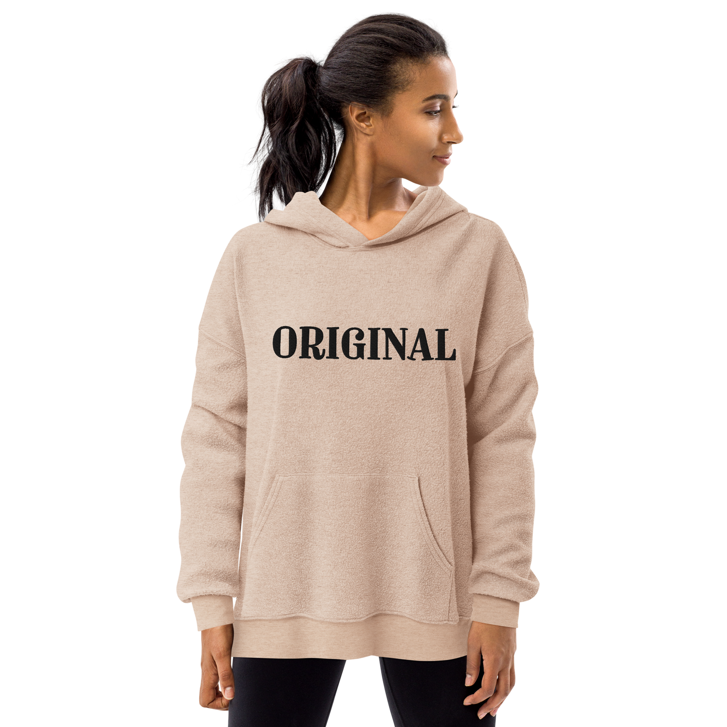 Unisex sueded fleece hoodie