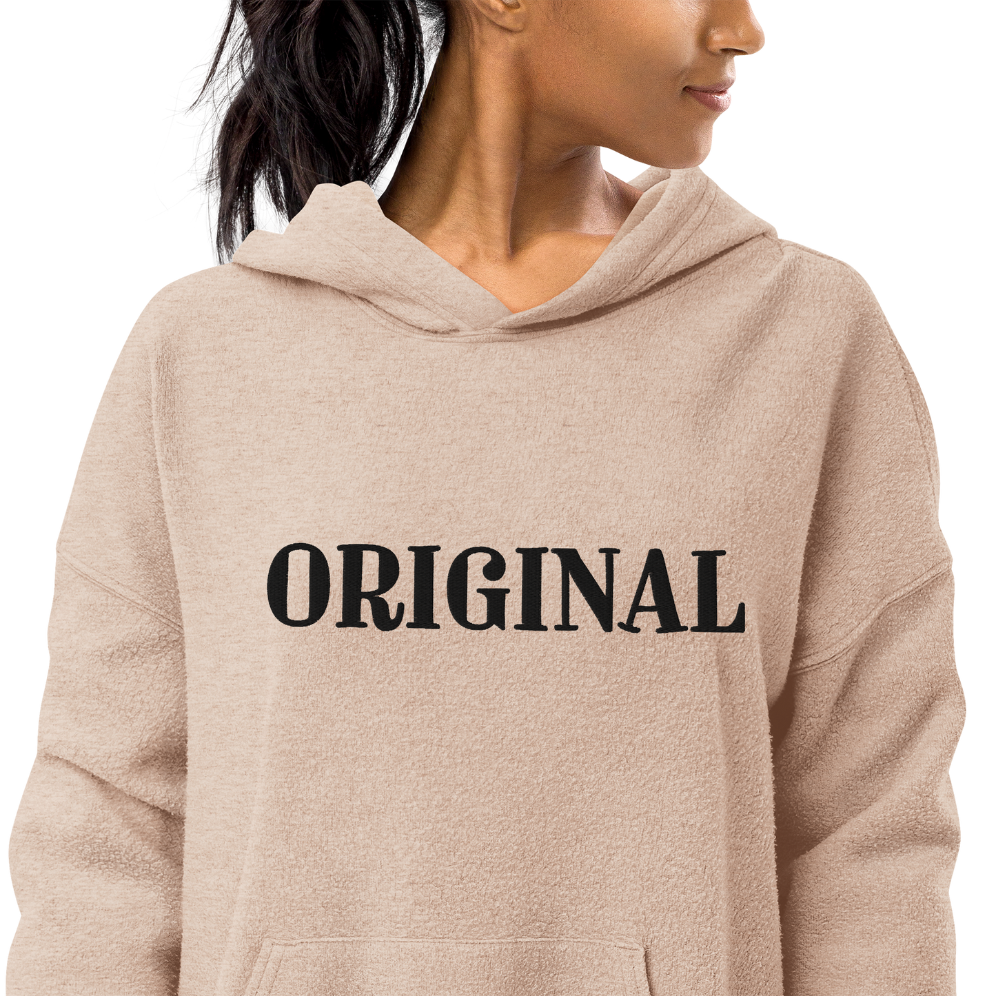 Unisex sueded fleece hoodie