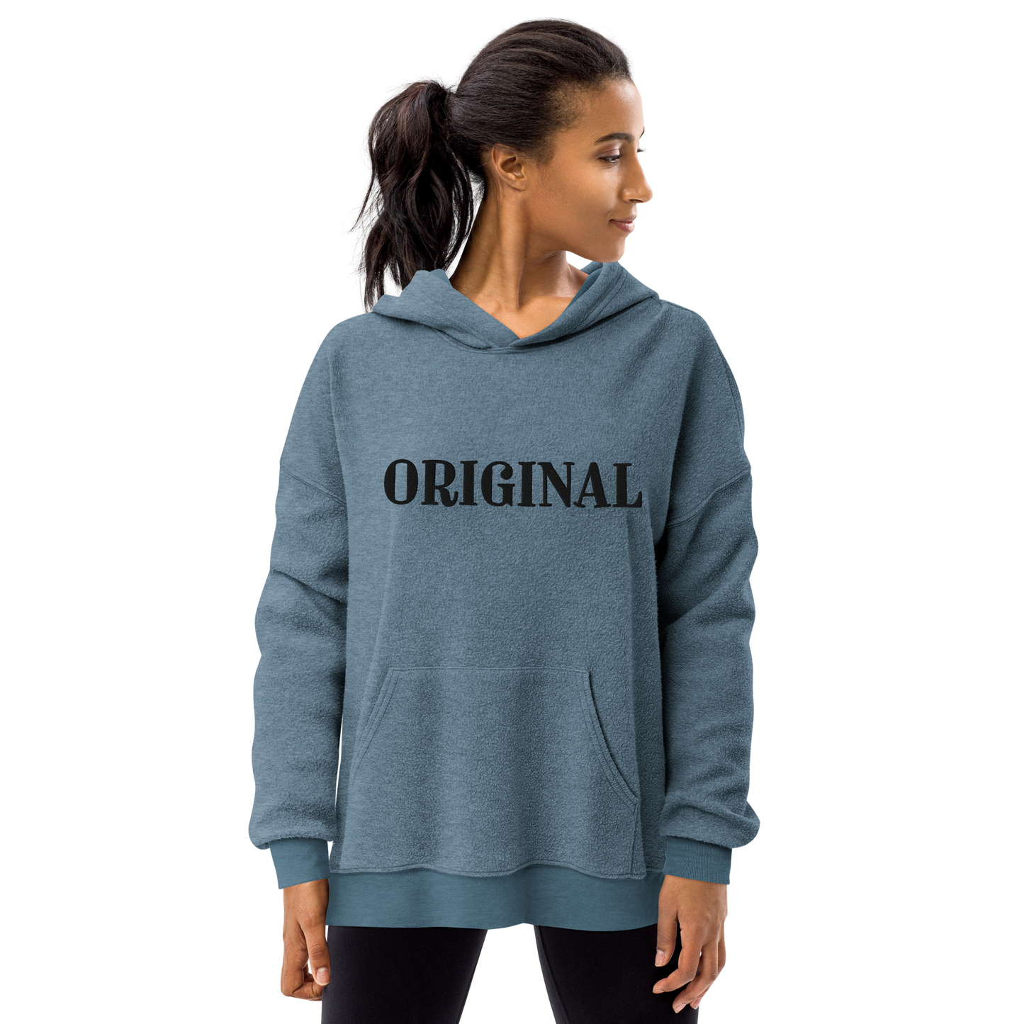 Unisex sueded fleece hoodie