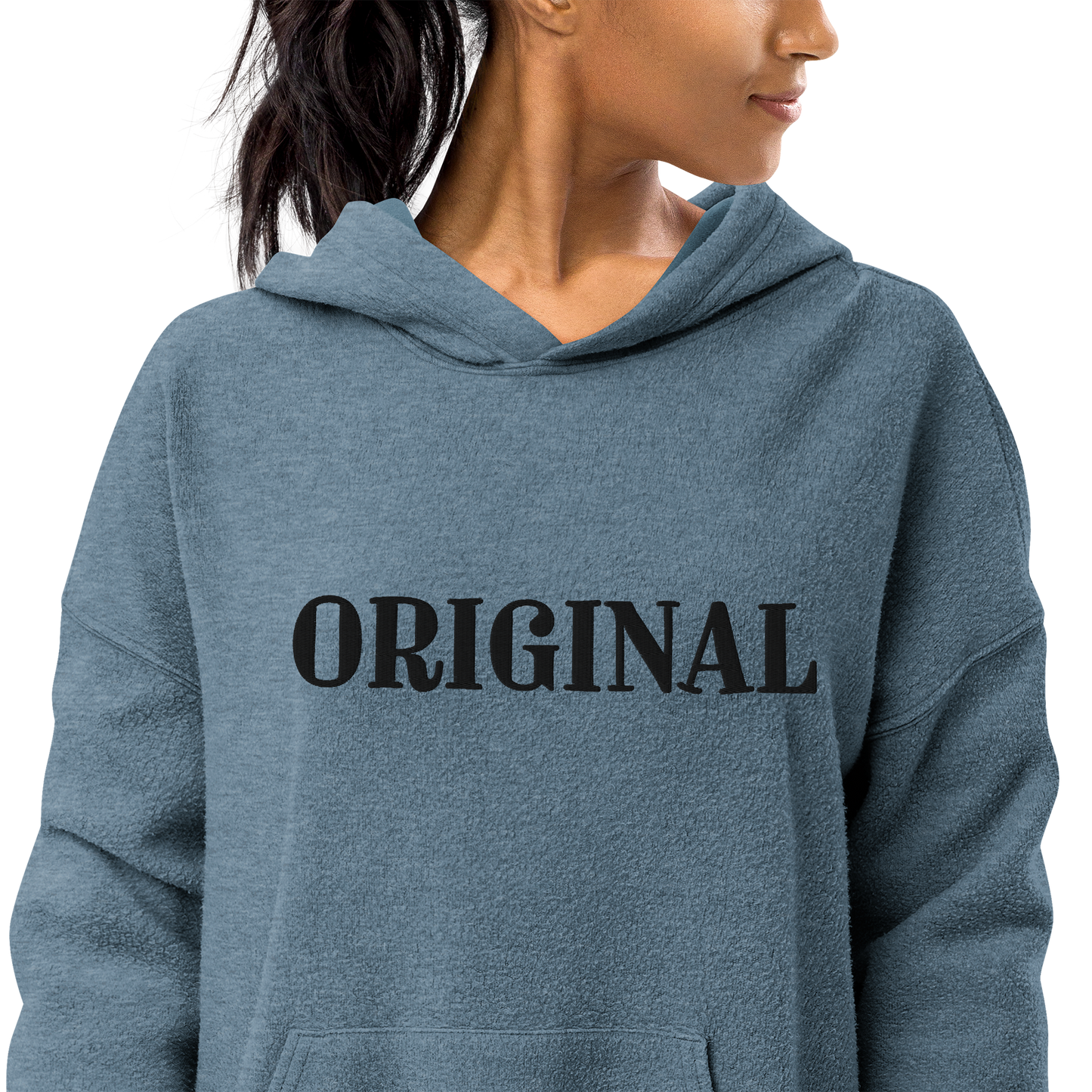 Unisex sueded fleece hoodie